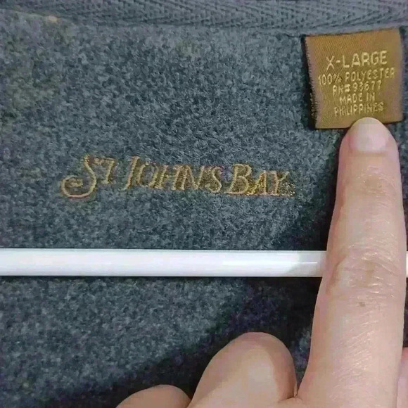 St. John's Bay Men's Fleece Pullover Sweater Brown Gray Jacket Heavy Coat XL - Picture 5 of 11